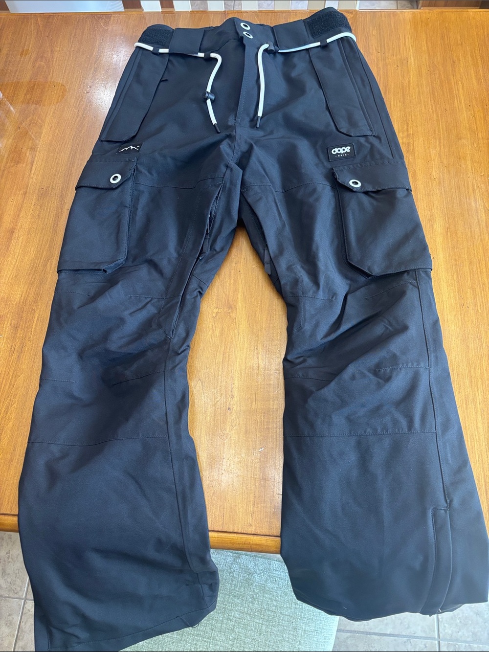 DOPE Black Women’s Cargo Snow Pants with Contrast Drawcords